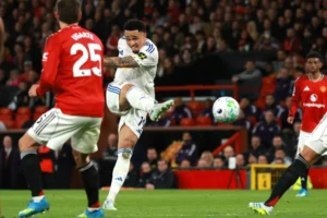 Okafor Brace Seals 2-1 Away Win For Leeds Over Manchester United